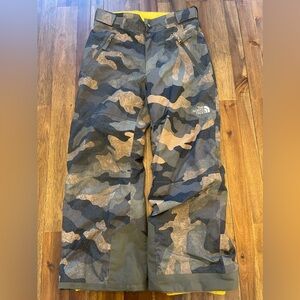 The North Face camo snow pants EZ grow system